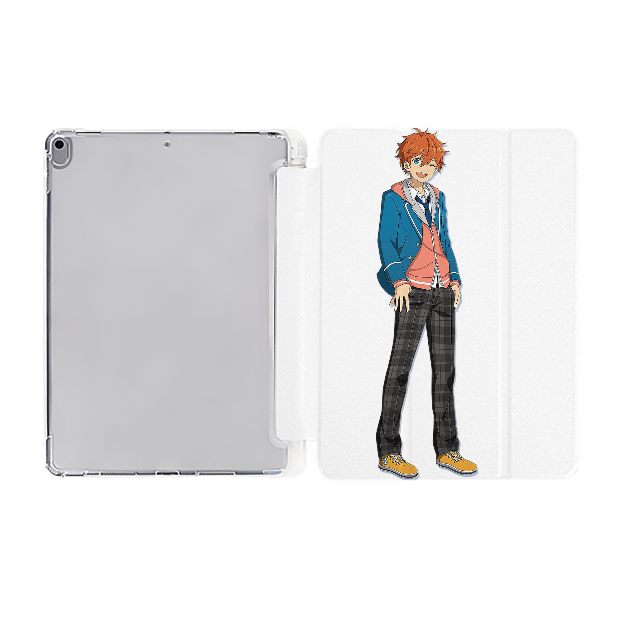 （画像用） あんさんぶるスターズ! Ensemble Stars IPad ケース ペン収納付き 三つ折りスタンド PUレザー×シリコン 対応機種9.5/10.5/10.9インチ